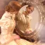 Vintage / Retro Medieval Champagne Prom Dresses 2022 Ball Gown High Neck Puffy 1/2 Sleeves Lace Flower Floor-Length / Long Formal Dresses