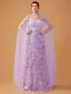 Lovely Lavender Multi-Colors Appliques Prom Dresses With Cloak 2025 A-Line / Princess Strapless Sleeveless Backless Floor-Length / Long Prom Formal Dresses