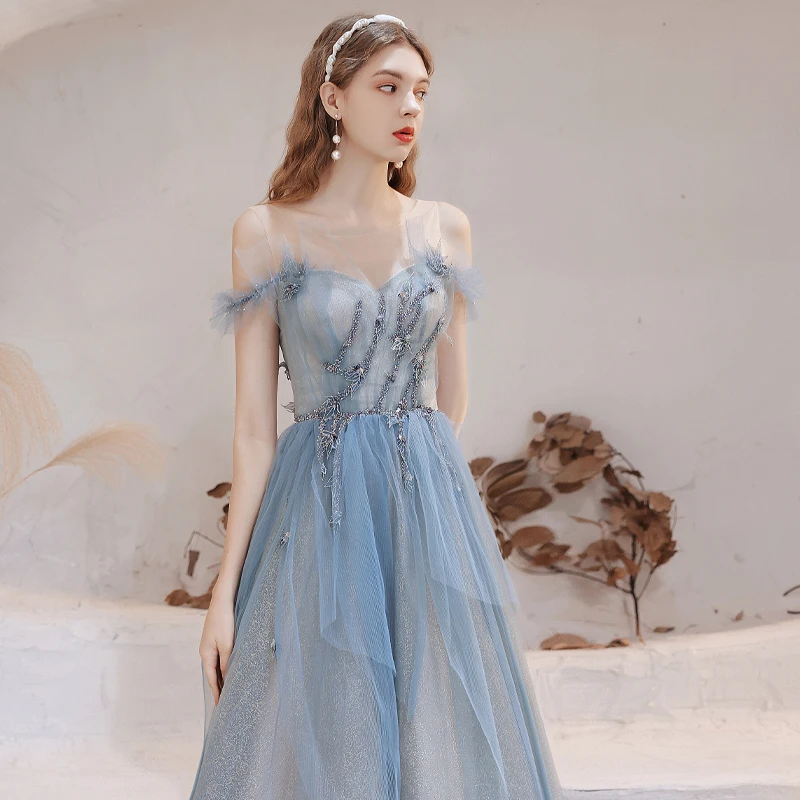 princess polly baby blue dress Royal Blue Prom Dresses,Formal Evening Dress,Tulle Full Length Prom Dr