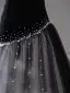 Charmant Schwarz Perle Abendkleider 2026 Meerjungfrau Bandeau Ärmellos Rückenfreies Sweep / Pinsel Zug