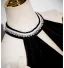 Glamorous Sorte Beading Gallakjoler 2025 Havfrue Scoop Neck Flæse Kort Ærme Lange Galla Kjoler