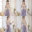 Elegant Purple Lace Flower Bridesmaid Dresses 2022 A-Line / Princess Beading Pearl Sequins Short Sleeve Backless Floor-Length / Long Bridesmaid Wedding Party Dresses