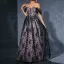 Chic / Beautiful Purple Lace Flower Prom Dresses 2025 A-Line / Princess Off-The-Shoulder Sleeveless Backless Floor-Length / Long Prom Formal Dresses