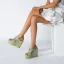 Chic / Beautiful Yellow Street Wear Womens Sandals 2022 Waterproof 13 cm Wedges Open / Peep Toe Sandals High Heels