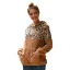Comfortable Women Khaki Tops Leopard Hoodies 2021 Plush Loose Hooded Long Sleeve Casual Fall Winter Sweatshirts