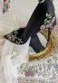 Chic / Belle Noire Faux Diamant Promo Escarpins 2024 Satin 10 cm Talons Aiguilles À Bout Pointu Escarpins Talons Hauts
