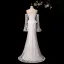 Vintage / Retro High-end White Pearl Lace Flower Wedding Dresses 2026 Trumpet / Mermaid Strapless Sleeveless Backless Sweep Train Wedding