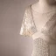 Scintillantes Charmant Champagne Perlage Paillettes Robe De Soirée 2022 Trompette / Sirène Encolure Dégagée Manches Courtes Dos Nu Longue Soirée Robe De Ceremonie