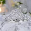 Charmant Argenté Fait main Faux Diamant Cristal Accessoire Cheveux Mariage Tiare Boucles D'Oreilles 2023 Alliage