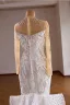 Luxury / Gorgeous White Handmade  Beading Pearl Rhinestone Sequins Wedding Dresses 2026 Trumpet / Mermaid Scoop Neck Long Sleeve Backless Chapel Train