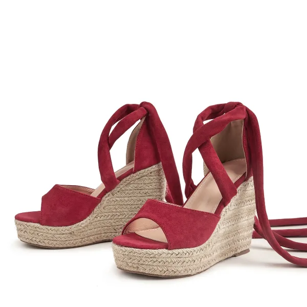 Piękne Czarne Zużycie ulicy Warkocz Sandały Damskie 2022 Z Paskiem 11 cm Na Koturnie Peep Toe Boots