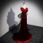 Sexy Bordeaux Velours Robe De Soirée 2023 Trompette / Sirène Bretelles Spaghetti Faux Diamant Sans Manches Dos Nu Noeud Train De Balayage Soirée Robe De Ceremonie