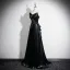 Sexy Black Evening Dresses 2025 A-Line / Princess Strapless Sleeveless Backless Floor-Length / Long Formal Dresses
