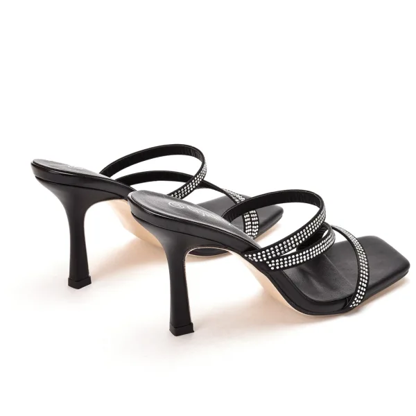 Sexy White Evening Party Rhinestone Womens Sandals 2023 9 cm Stiletto Heels Open / Peep Toe Sandals High Heels