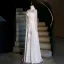 Vintage / Retro Ethnic White Beading Pearl Rhinestone Sequins Prom Dresses 2026 A-Line / Princess High Neck Long Sleeve Floor-Length / Long Formal Dresses