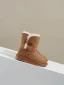 Confortable Marron Daim Vêtement de rue Hiver Bottes De Neige 2024 Cuir À Bout Rond Bottes Femme