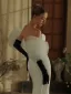 Audrey Hepburn Stil Svart Håndlaget Blomst Bryllup Brudehansker 2025