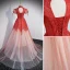 Chic / Belle Multi-Couleurs Rouge Robe De Bal 2022 Princesse U-Cou Manches Courtes Dos Nu Perlage Paillettes Longue Robe De Ceremonie
