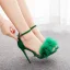 Sexy Noire Soirée Plumes Sandales Femme 2023 11 cm Talons Aiguilles Peep Toes / Bout Ouvert Sandales Talons Hauts