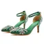 Sexy Silber Strass Brautschuhe 2023 7 cm Stilettos Knöchelriemen Spitzschuh Hochzeit Sandaletten Hochhackige