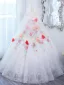 Blomsterfe Hvit Rhinestone Blonder Blomst Appliques Ballkjoler 2024 Ballkjole Kjæreste Uten Ermer Ryggløse Lange Ball Formelle Kjoler