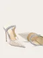 Sexy Argenté Faux Diamant Paillettes Soirée Sandales Femme 2024 11 cm Talons Aiguilles À Bout Pointu Sandales Talons Hauts