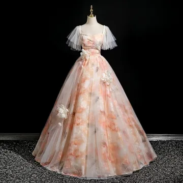 Hermoso Champán Apliques Vestidos De Gala Ball Gown 2025 Escote Cuadrado Manga Corta Sin Espalda Largos Vestidos Formales