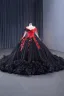 Haut de Gamme Noire En Dentelle Fleur Perlage Paillettes Appliques Tribunal Train Robe De Bal 2024 Robe Boule Encolure Dégagée Manches Longues Promo Robe De Ceremonie