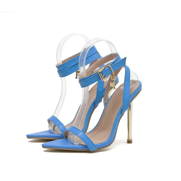 Sexy Sage Green Street Wear Womens Sandals 2022 Ankle Strap 11 cm Stiletto Heels Open / Peep Toe Sandals High Heels
