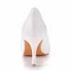 Elegant White Lace Flower Wedding Shoes 2023 7 cm Stiletto Heels Pointed Toe Wedding Pumps High Heels Wedding Shoes