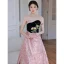 Chic / Beautiful Candy Pink Prom Dresses 2022 A-Line / Princess Strapless Sleeveless Backless Floor-Length / Long Prom Formal Dresses