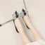 Chic / Beautiful Black Rhinestone Bow Pumps Prom 2022 Leather 6 cm Stiletto Heels Pointed Toe Pumps High Heels