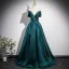 Elegante Schwarz Satin Ballkleider 2025 A Linie Off Shoulder Kurze Ärmel Rückenfreies Lange Ball Festliche Kleider