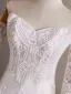 Élégant Blanche Perlage Paillettes Robe De Mariée 2026 Trompette / Sirène De l'épaule 3/4 Manches Dos Nu Longue Mariage