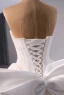 Luxe Blanche Fait main Perlage Perle Paillettes Robe De Mariée 2024 Trompette / Sirène Bustier Sans Manches Dos Nu Noeud Train De Balayage Mariage