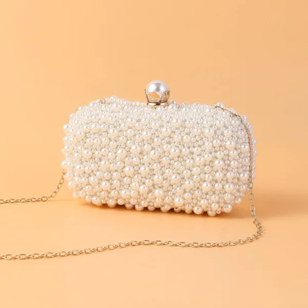 Bolso De Mano Vintage Para Mujer Con Cadena Extraíble: Ideal Para Fiestas, Bodas O Eventos Especiales, En Diseño Brillante Y Elegante