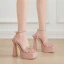 Sexy Fuchsie Abend Strass Schleife Knöchelriemen Sandalen Damen 2023 15 cm Stilettos Peeptoes Sandaletten Hochhackige