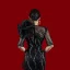 Haut de Gamme Noire Fait main Perlage Paillettes Robe De Soirée 2023 Trompette / Sirène Encolure Dégagée Appliques 1/2 Manches Ceinture Train De Balayage Soirée Robe De Ceremonie