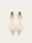 Chic / Beautiful White Rhinestone Flat Leather Wedding Shoes 2025 Wedding Pointed Toe Heels