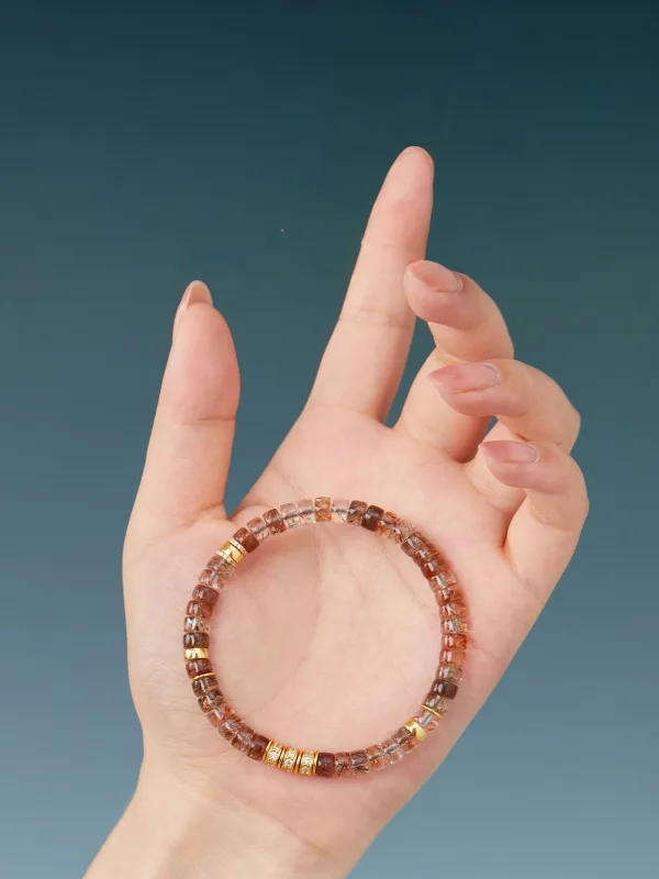 Bracelet Black Gold Natural Crystal Fashion 2025 Accessories