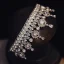 Baroque Silver Rhinestone Alloy Tiara 2022 Wedding Bridal Hair Accessories
