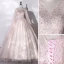 Chic / Belle Rougissant Rose Paillettes Robe De Bal 2022 Robe Boule V-Cou Manches Longues Dos Nu Longue Robe De Ceremonie