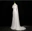 Modest / Simple Amazing / Unique White Wedding Dresses 2024 Trumpet / Mermaid Strapless Sleeveless Backless Sweep Train Wedding