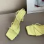 Sexy Yellow Summer Street Wear Womens Sandals 2022 Ankle Strap 8 cm Stiletto Heels Open / Peep Toe Sandals High Heels