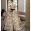 High-end Multi-Colors Printing Prom Dresses 2022 Ball Gown Strapless Sleeveless Backless Bow Sash Floor-Length / Long Formal Dresses