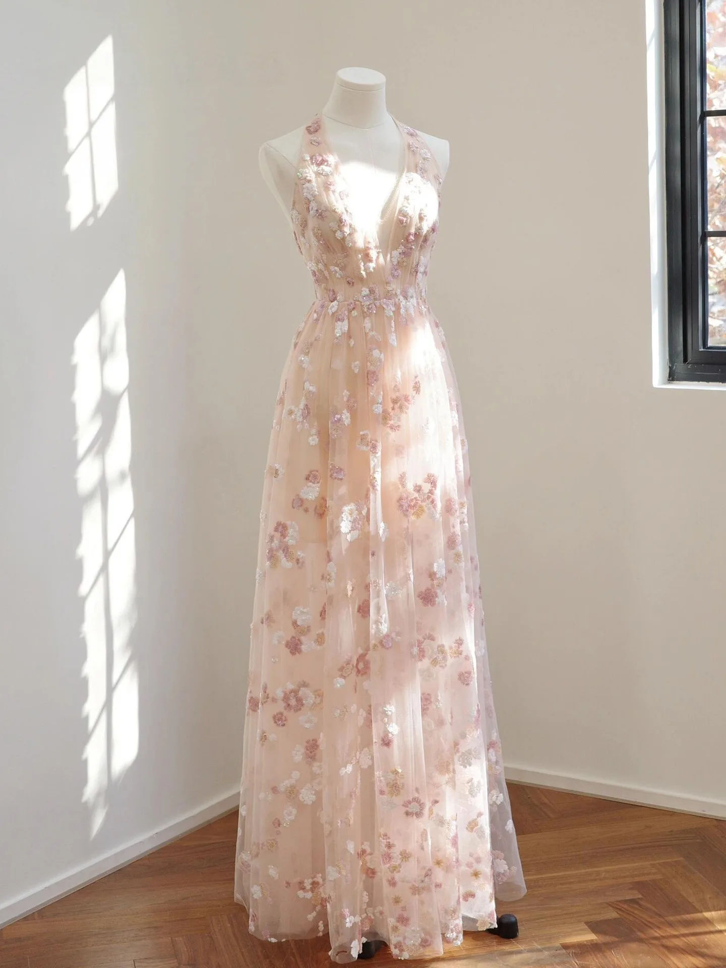 strapless open back dress Strapless Pink Satin Long Prom Dress with High Slit, Simple Pink Forma –  abcprom main image 1