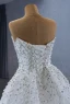 Occidental Blanche Fait main Perlage Perle Paillettes Robe De Mariée 2024 Trompette / Sirène Bustier Sans Manches Dos Nu Tribunal Train