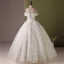 Flower Fairy Multi-Colors Appliques Sequins Ivory Prom Dresses 2024 Ball Gown Off-The-Shoulder Sleeveless Backless Floor-Length / Long Prom Formal Dresses