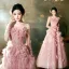 Flower Fairy Candy Pink Sequins Appliques Tassel Prom Dresses 2025 A-Line / Princess Strapless Sleeveless Backless Floor-Length / Long Prom Formal Dresses
