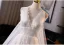 Vintage / Retro White Lace Flower Sweep Train Wedding Dresses Ball Gown 2025 V-Neck Sleeveless Backless
